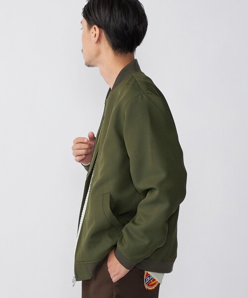 SHIPS(シップス)の「SHIPS: AERO CAPSULE(R) ギャバジン MA-1 リブ ブルゾン(MA-1・メンズ・ブラック/オリーブ/ベージュ系・SMALL/MEDIUM/LARGE/X-LARGE)」の8枚目の写真