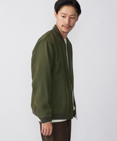 SHIPS(シップス)の「SHIPS: AERO CAPSULE(R) ギャバジン MA-1 リブ ブルゾン(MA-1・メンズ・ブラック/オリーブ/ベージュ系・SMALL/MEDIUM/LARGE/X-LARGE)」の10枚目の写真