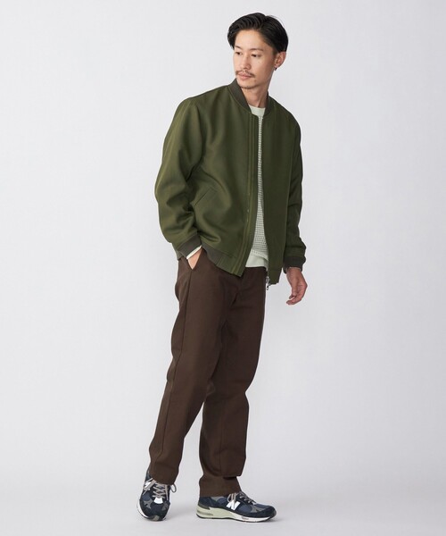 SHIPS(シップス)の「SHIPS: AERO CAPSULE(R) ギャバジン MA-1 リブ ブルゾン(MA-1・メンズ・ブラック/オリーブ/ベージュ系・SMALL/MEDIUM/LARGE/X-LARGE)」の22枚目の写真
