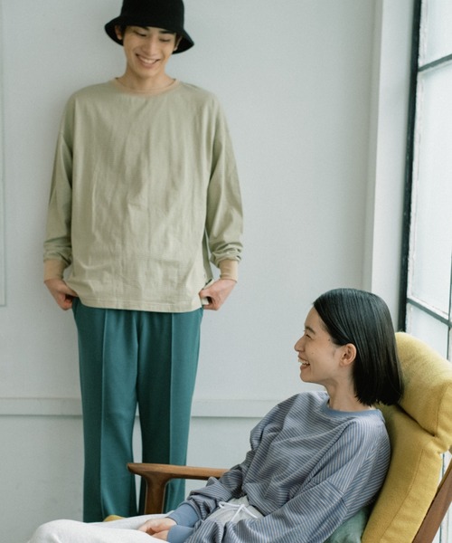 【WHIMSIC】ベロアロングスリーブTシャツ WHIMSIC】ベロアロングスリーブTシャツ | Kastane(カスタネ