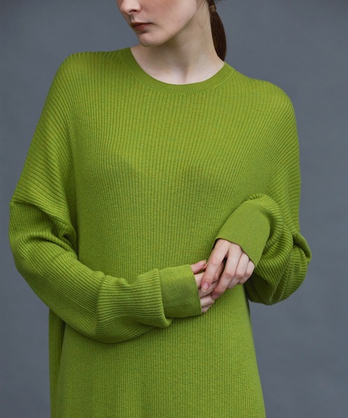 N.O.R.C by the line（ノークバイザライン）の「ウール混ルーズリブニットワンピース（ワンピース・レディース・グリーン/ブラック/ベージュ・S/M）」の18枚目の写真
