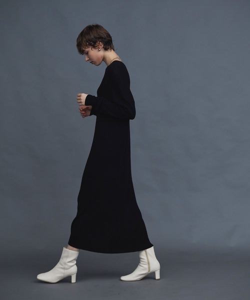 N.O.R.C by the line（ノークバイザライン）の「ウール混ルーズリブニットワンピース（ワンピース・レディース・グリーン/ブラック/ベージュ・S/M）」の5枚目の写真