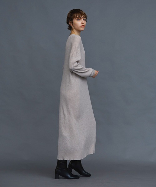 N.O.R.C by the line（ノークバイザライン）の「ウール混ルーズリブニットワンピース（ワンピース・レディース・グリーン/ブラック/ベージュ・S/M）」の10枚目の写真