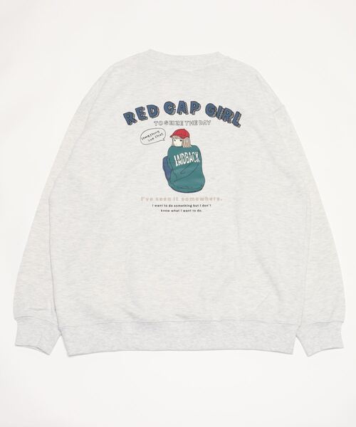 Red Cap Girl(レッドキャプガール)の「裏毛バックイラスト ワイドクルーネックプルオーバー 2022AW(スウェット・メンズ・ホワイト/アッシュグレー/ネイビー/オレンジ/グリーン・M/L)」の10枚目の写真