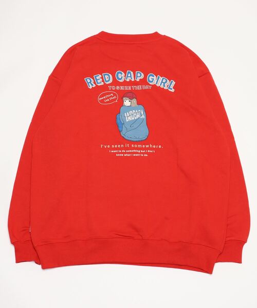 Red Cap Girl(レッドキャプガール)の「裏毛バックイラスト ワイドクルーネックプルオーバー 2022AW(スウェット・メンズ・ホワイト/アッシュグレー/ネイビー/オレンジ/グリーン・M/L)」の12枚目の写真