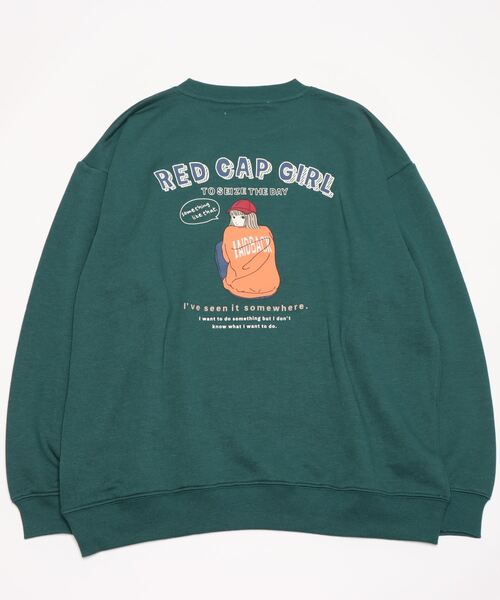 Red Cap Girl(レッドキャプガール)の「裏毛バックイラスト ワイドクルーネックプルオーバー 2022AW(スウェット・メンズ・ホワイト/アッシュグレー/ネイビー/オレンジ/グリーン・M/L)」の15枚目の写真