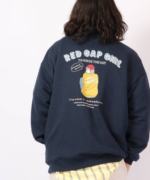 Red Cap Girl(レッドキャプガール)の「裏毛バックイラスト ワイドクルーネックプルオーバー 2022AW(スウェット・メンズ・ホワイト/アッシュグレー/ネイビー/オレンジ/グリーン・M/L)」の14枚目の写真