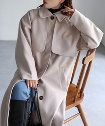 前後ヨークステンカラーコート