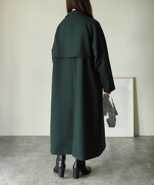 Riberry（リベリー）の「前後ヨークステンカラーコート（ステンカラーコート・レディース・ブラック/ベージュ/グリーン/アイボリー/モカ/グレー系/アイボリー系/ブラウン系1/ブラウン系・MEDIUM/LARGE）」の18枚目の写真