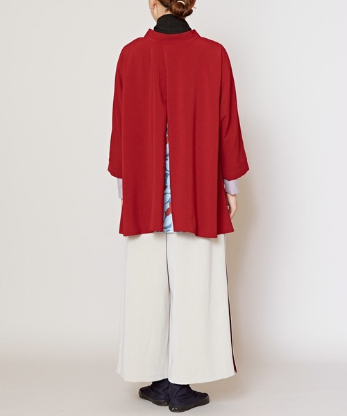 カヤ（カヤ）の「【カヤ】隠れ色 袴風ワイドパンツ（その他パンツ・レディース・スミクロ/ネイビー/グリーン/アイボリー・FREE）」の8枚目の写真