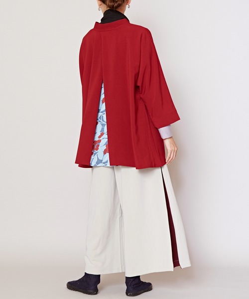 カヤ（カヤ）の「【カヤ】隠れ色 袴風ワイドパンツ（その他パンツ・レディース・スミクロ/ネイビー/グリーン/アイボリー・FREE）」の9枚目の写真