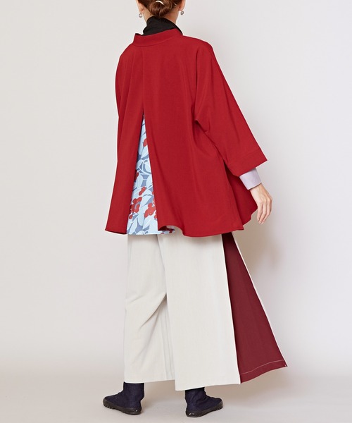 カヤ（カヤ）の「【カヤ】隠れ色 袴風ワイドパンツ（その他パンツ・レディース・スミクロ/ネイビー/グリーン/アイボリー・FREE）」の10枚目の写真