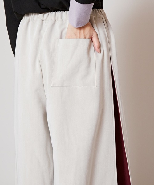 カヤ（カヤ）の「【カヤ】隠れ色 袴風ワイドパンツ（その他パンツ・レディース・スミクロ/ネイビー/グリーン/アイボリー・FREE）」の13枚目の写真