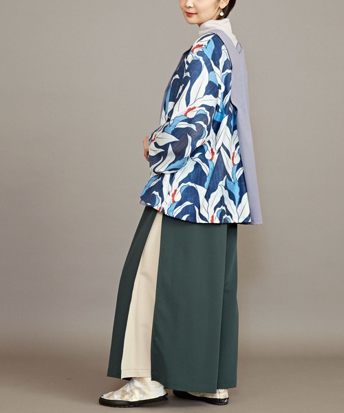 カヤ（カヤ）の「【カヤ】隠れ色 袴風ワイドパンツ（その他パンツ・レディース・スミクロ/ネイビー/グリーン/アイボリー・FREE）」の18枚目の写真