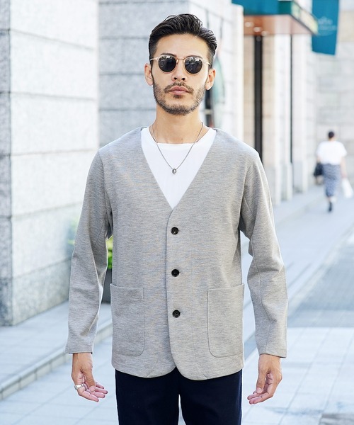 jiggys shop(ジギーズショップ)の「ノーカラーポンチジャケット(ノーカラージャケット・メンズ・ミックスグレー/ネイビー/ブラック・MEDIUM/LARGE/X-LARGE)」の13枚目の写真