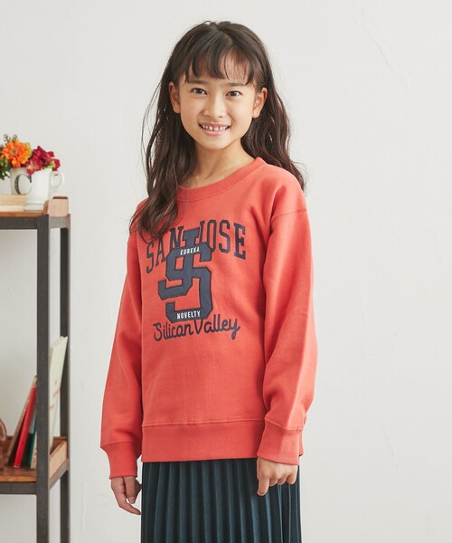 coen（コーエン）の「CVC裏起毛カレッジスウェット（スウェット・キッズ・コバルトブルー/オレンジ・110/150/100/140/130/120）」の8枚目の写真