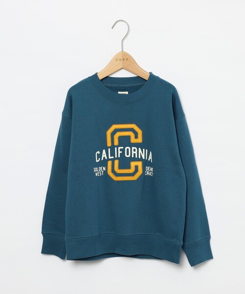 coen（コーエン）の「CVC裏起毛カレッジスウェット（スウェット・キッズ・コバルトブルー/オレンジ・110/150/100/140/130/120）」の13枚目の写真