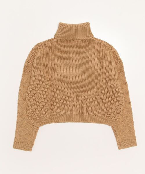 OLUPIC（オルピック）の「OLUPIC/【WEB限定】ケーブル袖ローゲージニット（ニット/セーター・レディース・ブラック/ベージュ/グレー・FREE）」の22枚目の写真