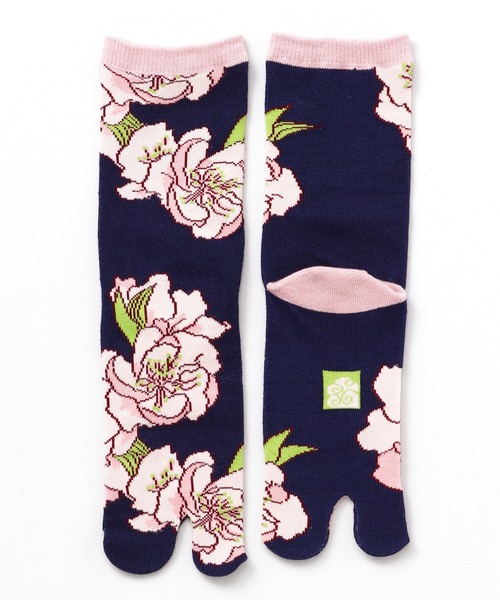 カヤ(カヤ)の「【カヤ】足袋型くつ下23~25cm 桃の花(ソックス/靴下・レディース・その他10/ピンク系その他・FREE)」の5枚目の写真