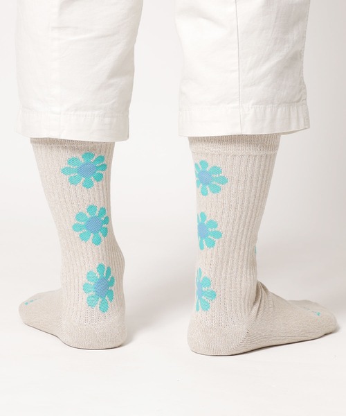 ROSTER SOX(ロスターソックス)の「ROSTER SOX/ロスターソックス PEACE SOCKS 靴下(ソックス/靴下・メンズ・パープル/グリーン/ベージュ・23~25cm/25~27cm)」の1枚目の写真