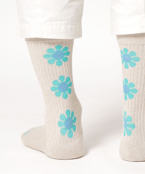 ROSTER SOX(ロスターソックス)の「ROSTER SOX/ロスターソックス PEACE SOCKS 靴下(ソックス/靴下・メンズ・パープル/グリーン/ベージュ・23~25cm/25~27cm)」の5枚目の写真