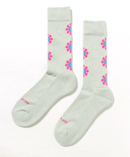 ROSTER SOX(ロスターソックス)の「ROSTER SOX/ロスターソックス PEACE SOCKS 靴下(ソックス/靴下・メンズ・パープル/グリーン/ベージュ・23~25cm/25~27cm)」の9枚目の写真