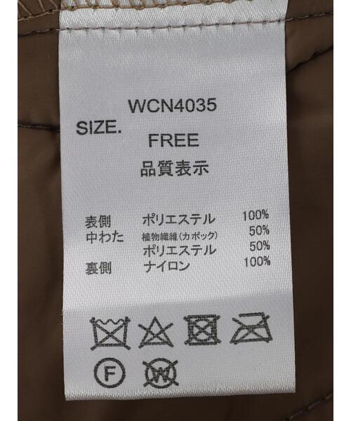 koe（コエ）の「リップストップ縦キルトコート（ノーカラーコート・レディース・グレイッシュベージュ/ライトカーキ・FREE）」の9枚目の写真