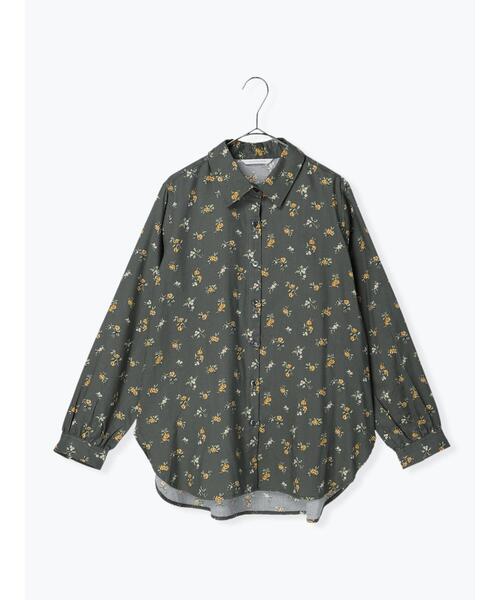 sm2rhythm（サマンサモスモスリズム）の「花柄プリントシャツ（シャツ/ブラウス・レディース・レッド/ブラック/グリーン・ﾌﾘ-）」の2枚目の写真