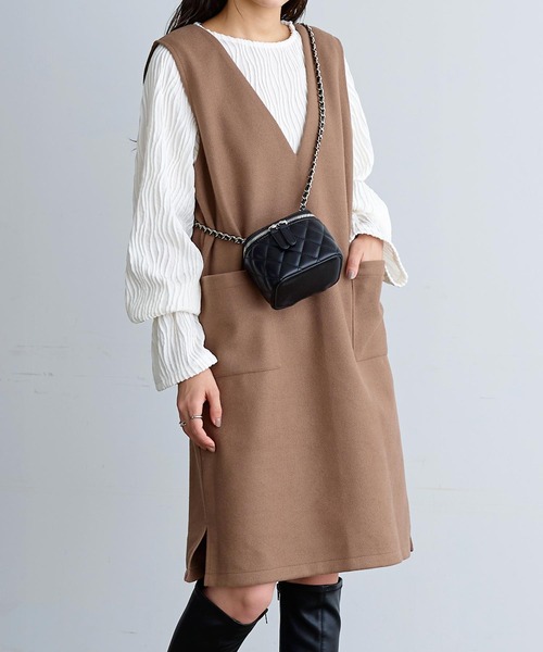 KOBE LETTUCE（コウベレタス）の「キルティングミニチェーンバッグ（ショルダーバッグ・レディース・ブラック/アイボリー/キャメル/レッド・FREE）」の9枚目の写真