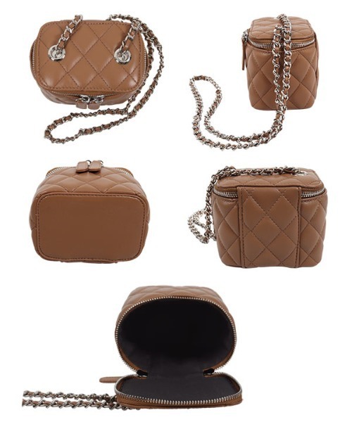 KOBE LETTUCE（コウベレタス）の「キルティングミニチェーンバッグ（ショルダーバッグ・レディース・ブラック/アイボリー/キャメル/レッド・FREE）」の7枚目の写真