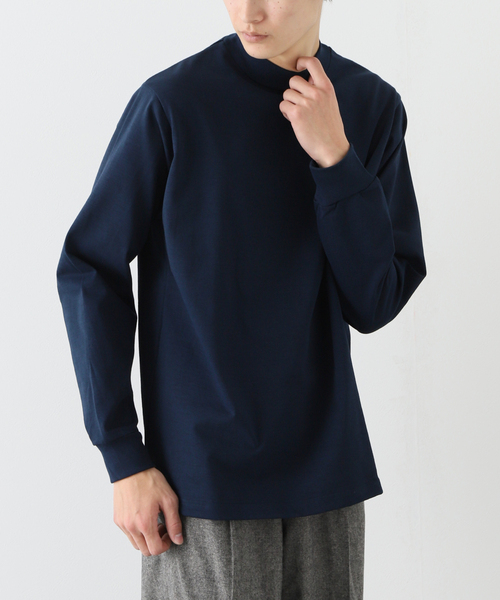 JOURNAL STANDARD(ジャーナルスタンダード)の「【DRESS×JOURNAL STANDARD】別注 JUMBO MOCKNECK L/S(Tシャツ/カットソー・メンズ・ネイビー/ホワイト・LARGE/MEDIUM)」の2枚目の写真