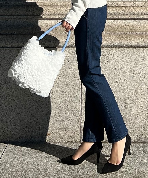 JENNE(ジェンヌ)の「JENNE裏起毛 デニムパンツ(デニムパンツ・レディース・ネイビー・MEDIUM/SMALL/LARGE/X-SMALL)」の4枚目の写真