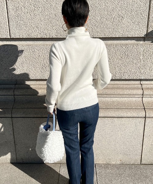 JENNE(ジェンヌ)の「JENNE裏起毛 デニムパンツ(デニムパンツ・レディース・ネイビー・MEDIUM/SMALL/LARGE/X-SMALL)」の6枚目の写真