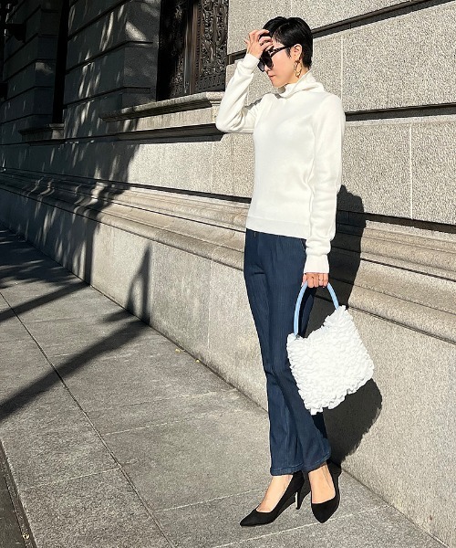 JENNE(ジェンヌ)の「JENNE裏起毛 デニムパンツ(デニムパンツ・レディース・ネイビー・MEDIUM/SMALL/LARGE/X-SMALL)」の11枚目の写真