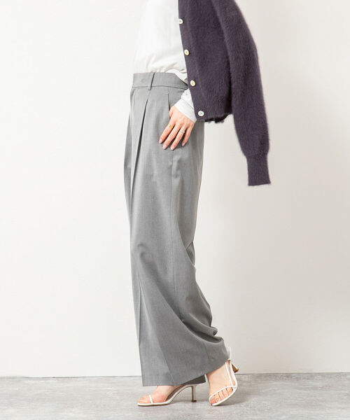 NOLLEY’S(ノーリーズ)の「ウォッシャブル GENTLEMANパンツ(その他パンツ・レディース・グレー/ブラック・36/38)」の2枚目の写真
