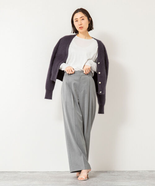 NOLLEY’S(ノーリーズ)の「ウォッシャブル GENTLEMANパンツ(その他パンツ・レディース・グレー/ブラック・36/38)」の10枚目の写真