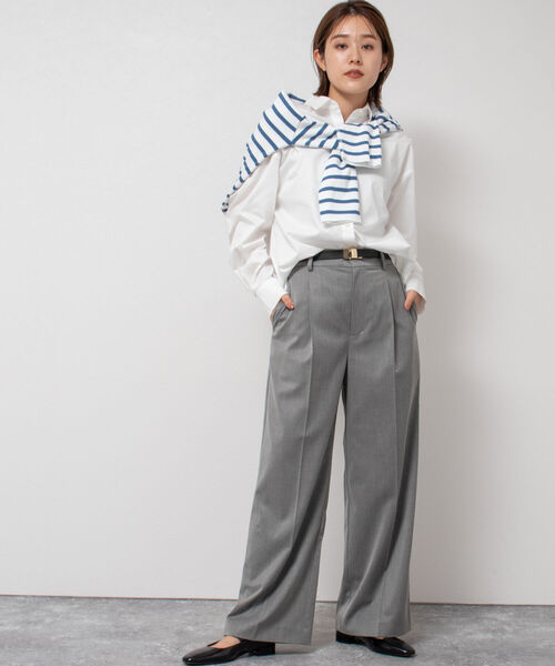 NOLLEY’S(ノーリーズ)の「ウォッシャブル GENTLEMANパンツ(その他パンツ・レディース・グレー/ブラック・36/38)」の20枚目の写真