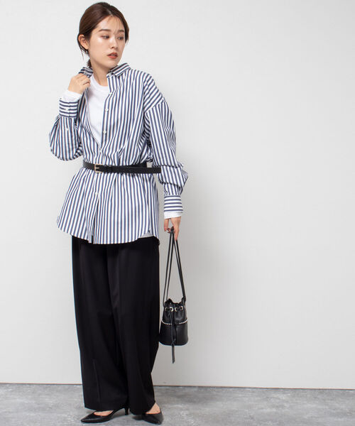 NOLLEY’S(ノーリーズ)の「ウォッシャブル GENTLEMANパンツ(その他パンツ・レディース・グレー/ブラック・36/38)」の7枚目の写真