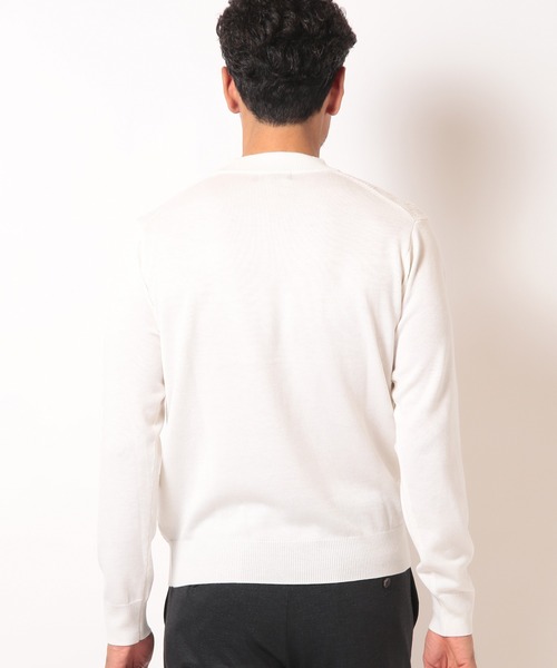 MEN'S BIGI(メンズビギ)の「12Gパッチワーク風ジャガードニット(ニット/セーター・メンズ・ホワイト/ブラック/ダークブルー・01/02/03)」の14枚目の写真
