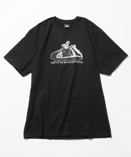 STUSSY(ステューシー)の「STUSSY/ステューシー SKULL SCOOTER TEE 半袖Tシャツ(Tシャツ/カットソー・メンズ・ホワイト/ブラック・S/M/XL/L)」の2枚目の写真