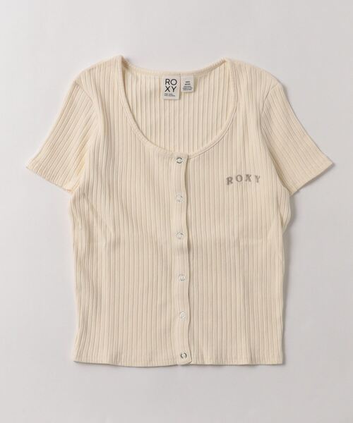 ROXY(ロキシー)の「ROXY/ロキシー RST231637T ムラサキスポーツ別注 ワンポイント 刺繍ロゴ 細身シルエット RST231637T(Tシャツ/カットソー・レディース・ブラック/グリーン/ホワイト・L/M)」の1枚目の写真