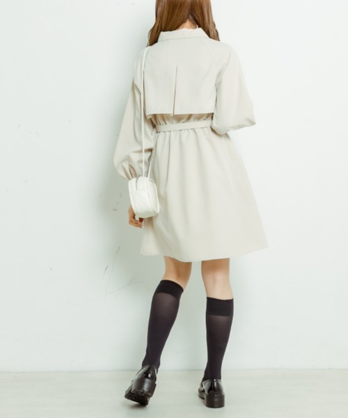 OLIVE des OLIVE(オリーブデオリーブ)の「【WEB限定】トレンチミニワンピース 1031090060(ワンピース・レディース・ベージュ/ネイビー/ベージュ系その他/オフホワイト/ブラック・FREE)」の22枚目の写真