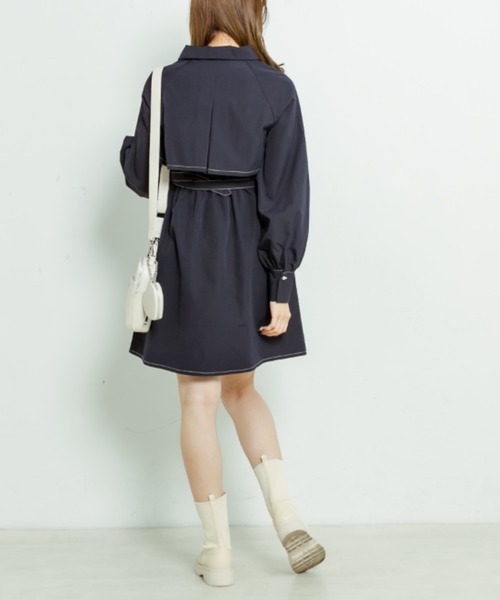 OLIVE des OLIVEワンピース セール】【WEB限定】トレンチミニワンピース 1031090060