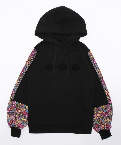 Desigual（デシグアル）の「エスニック刺繍 フーディ（スウェット・レディース・ブラック・XL/L/S/M/XXL/XS）」の3枚目の写真
