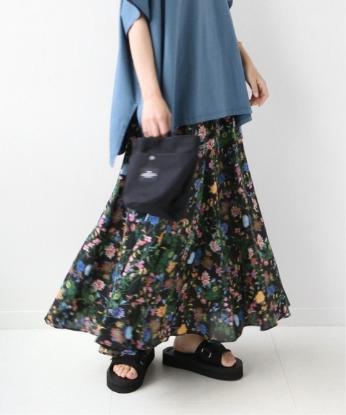 JOURNAL STANDARD relume（ジャーナルスタンダード　レリューム）の「《追加》ブラックフローラルマーメイドスカート（スカート・レディース・ホワイト/グリーン・FREE）」の9枚目の写真