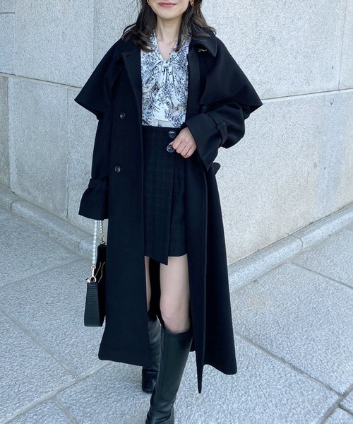 one after another NICE CLAUP（ワンアフターアナザーナイスクラップ）の「華やかに大人ガーリーな着こなし/前後2WAYボウタイブラウス（シャツ/ブラウス・レディース・パープル系その他/グレー/アイボリー/ブラック系その他・FREE）」の20枚目の写真