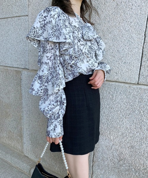 one after another NICE CLAUP（ワンアフターアナザーナイスクラップ）の「華やかに大人ガーリーな着こなし/前後2WAYボウタイブラウス（シャツ/ブラウス・レディース・パープル系その他/グレー/アイボリー/ブラック系その他・FREE）」の14枚目の写真