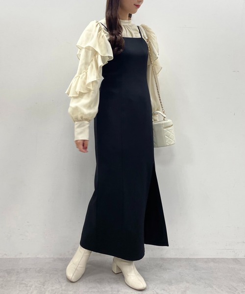 one after another NICE CLAUP（ワンアフターアナザーナイスクラップ）の「華やかに大人ガーリーな着こなし/前後2WAYボウタイブラウス（シャツ/ブラウス・レディース・パープル系その他/グレー/アイボリー/ブラック系その他・FREE）」の17枚目の写真