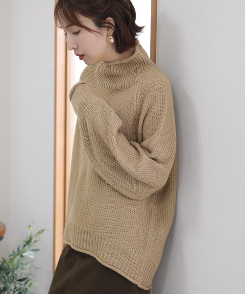 セール】チャンキー鹿の子編みセーター（ニット/セーター）｜ElegChic