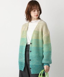 JEANASIS | 3GマルチカラーボーダーVカーディガン/186140(カーディガン/ボレロ)